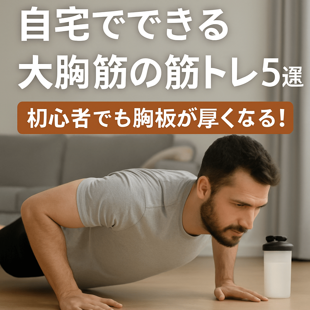 【器具なしOK】自宅でできる大胸筋の筋トレ5選｜初心者でも胸板が厚くなる！