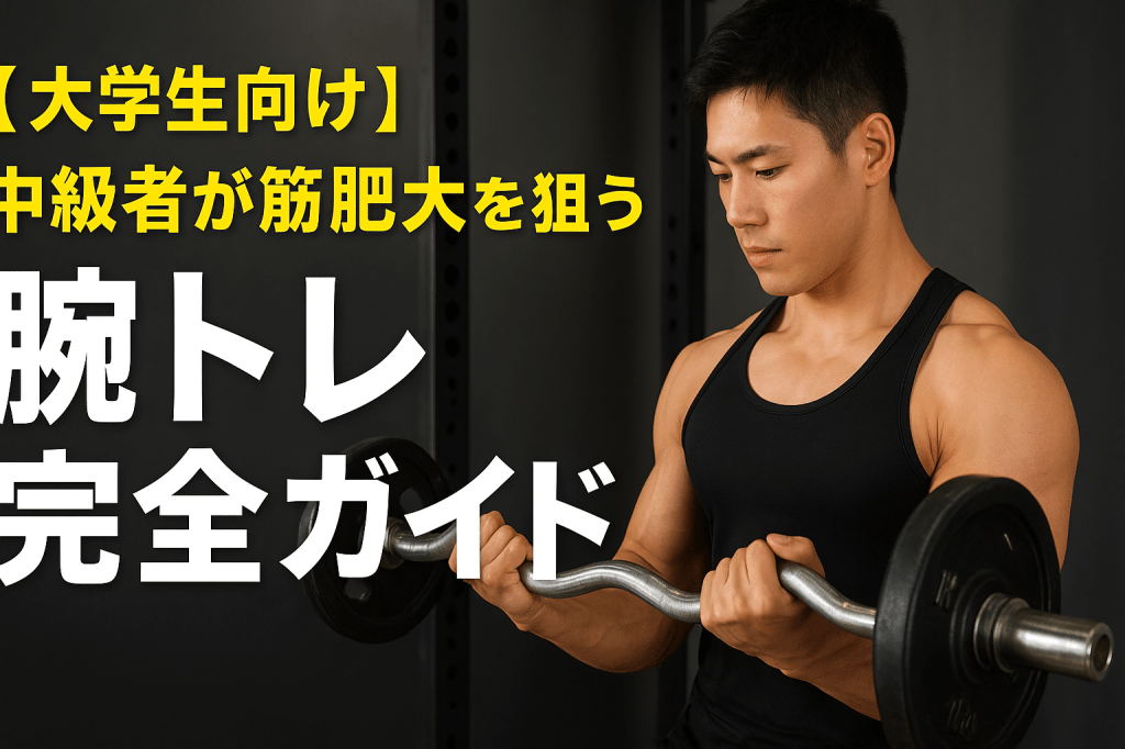 【大学生向け】中級者が筋肥大を狙う腕トレ完全ガイド|太くてカッコいい腕を作るメニュー6選