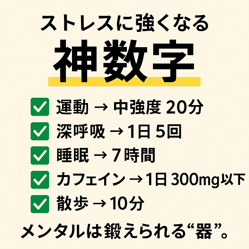 【ストレスに強くなる“神数字”】